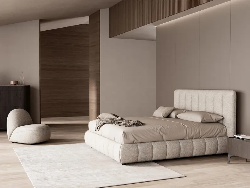 Letto imbottito Panama di Novaluna
