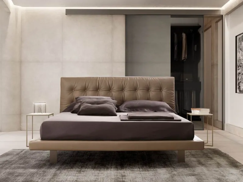 Letto Parigi in pelle di Duomo Design