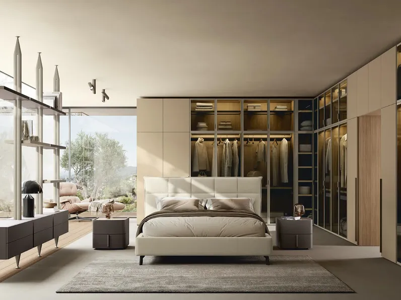 Letto in tessuto imbottito Philippe di Febal Casa