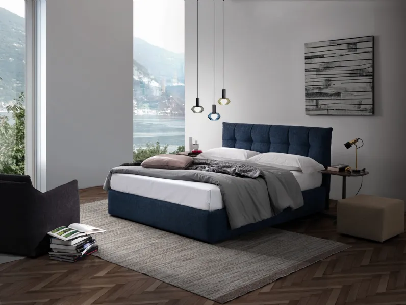 Letto matrimoniale con contenitore Piuma di Pol 74