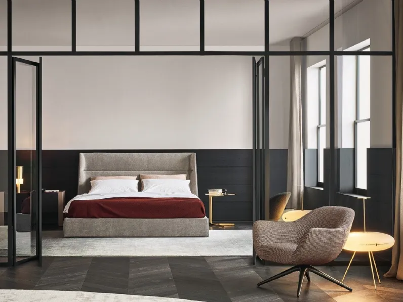 Letto in tessuto Chloe di Poliform