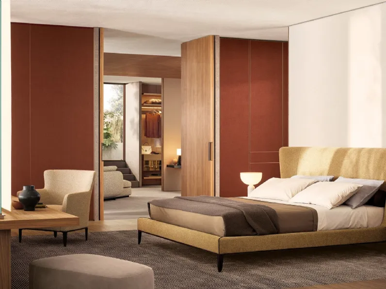 Letto in tessuto Gentleman di Poliform