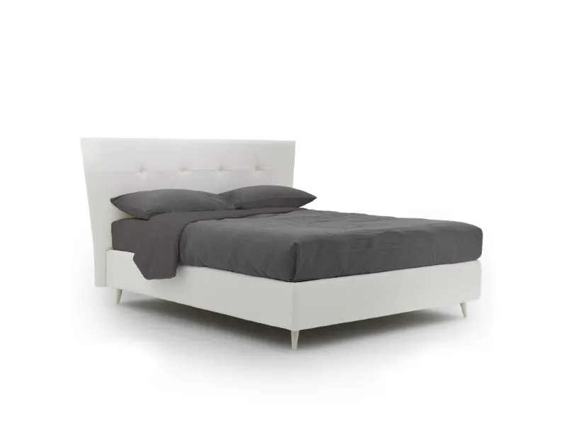 Letto con testiera trapezoidale Praslin di Rimar