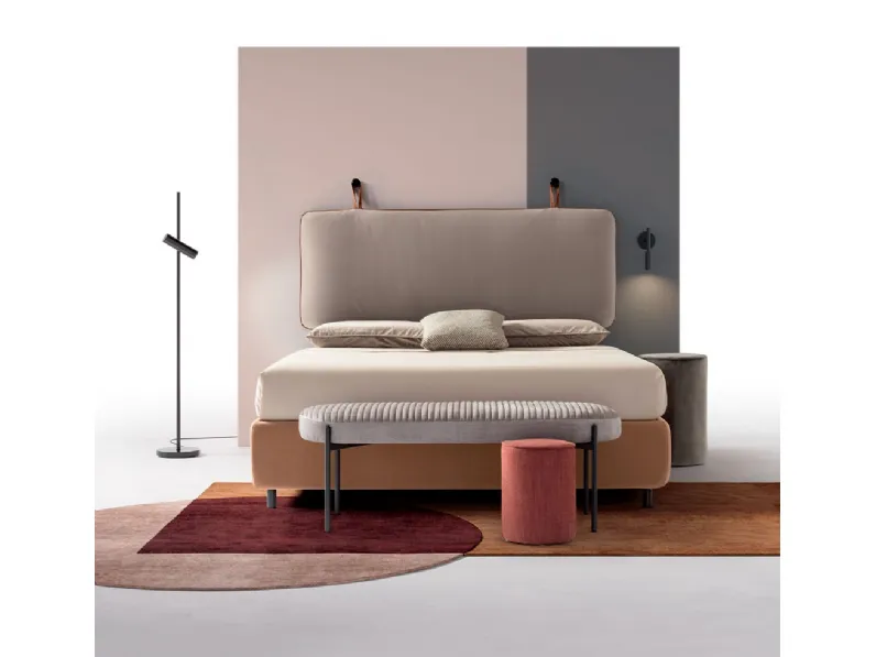 Letto in tessuto imbottito Quadro di Nefi Italia
