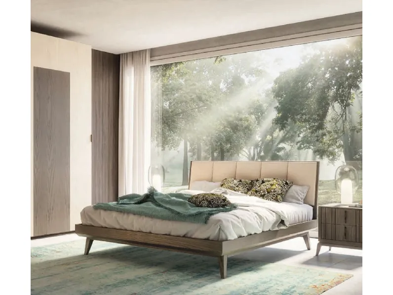 Letto Rails MAG1309 con testiera imbottita di Betamobili