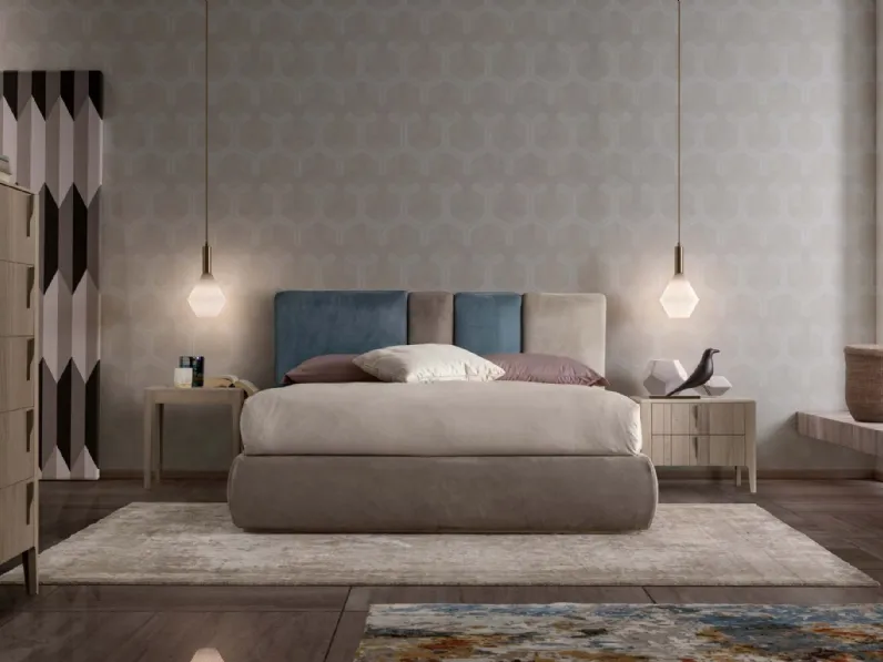 Letto Rainbow in econabuk con box contenitore di Modesign