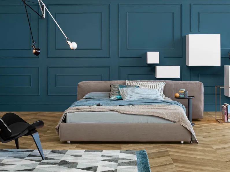Letto in tessuto imbottito Reef di Flexteam