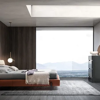 Letto in pelle e tessuto Rigoletto di Kico