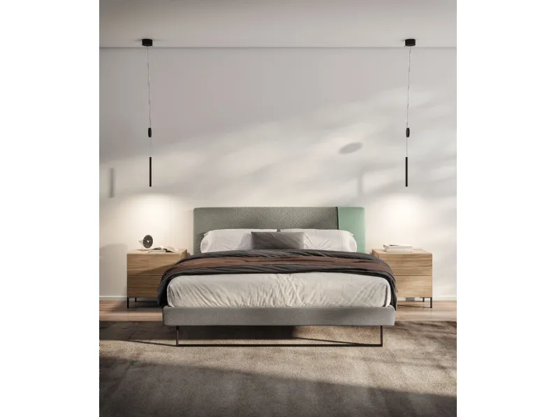 Letto con testiera Robby di Spagnol Salotti