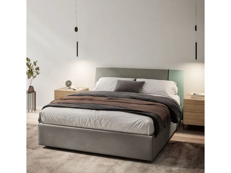 Letto con testiera Robby di Spagnol Salotti