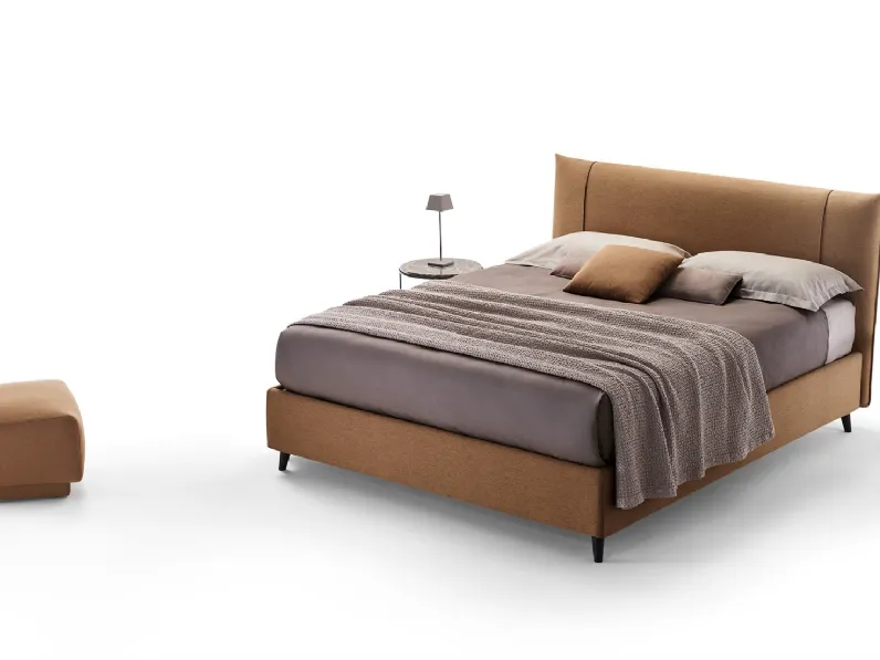 Letto in tessuto con testiera e box contenitore Sakura di Rosini Night