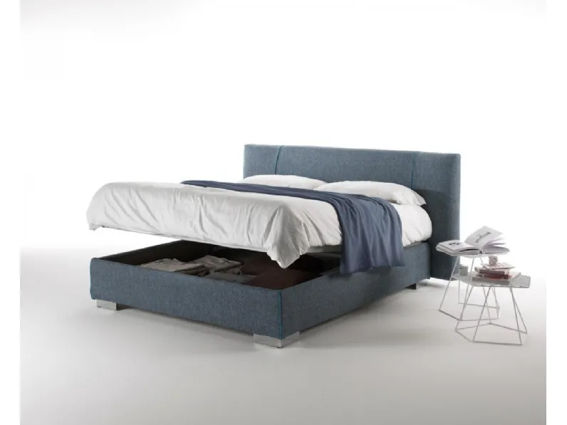 Letto imbottito con box contenitore Virgilio di Salvetti