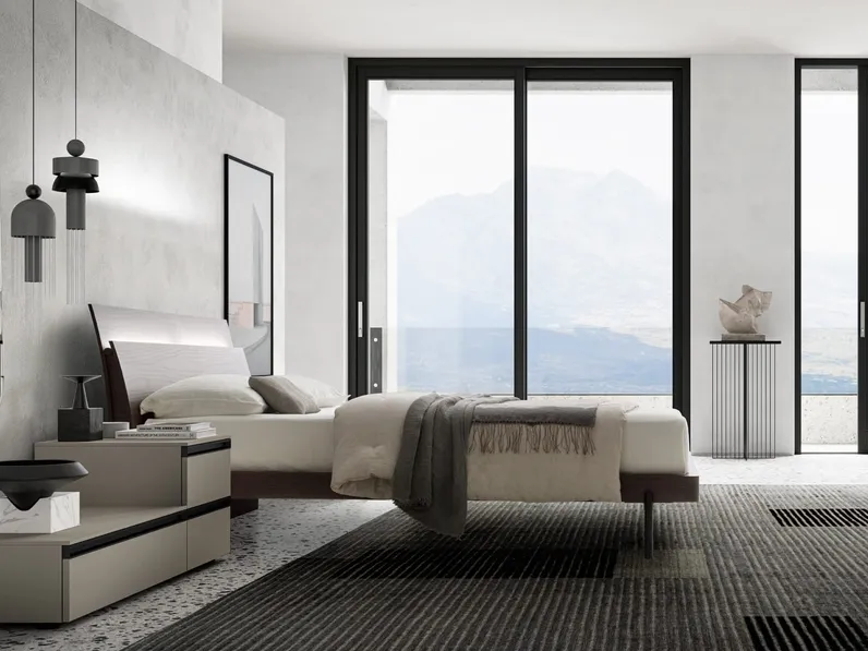 Letto con testiera doppia Lotus di SantaLucia