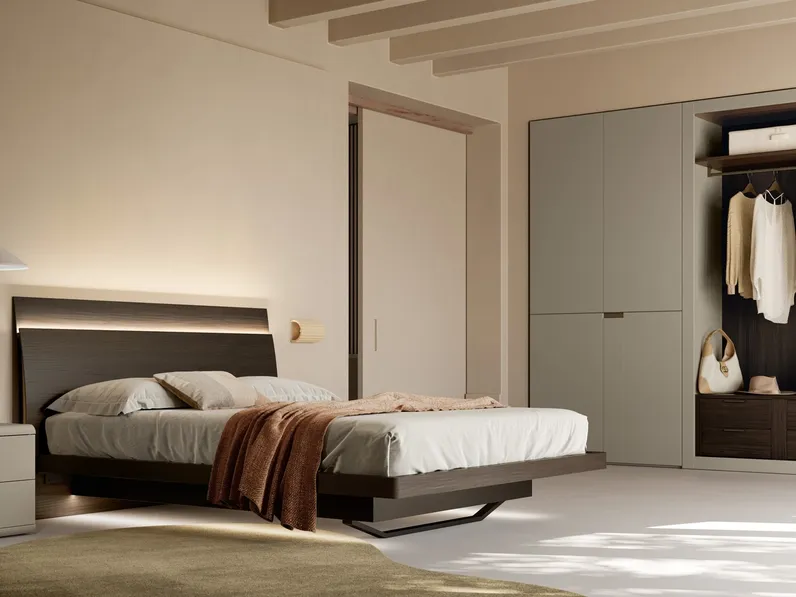 Letto con testiera doppia Lotus di SantaLucia