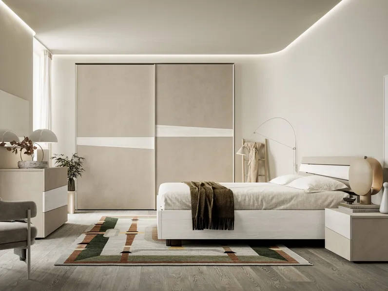 Letto moderno con testiera Mistral di SantaLucia