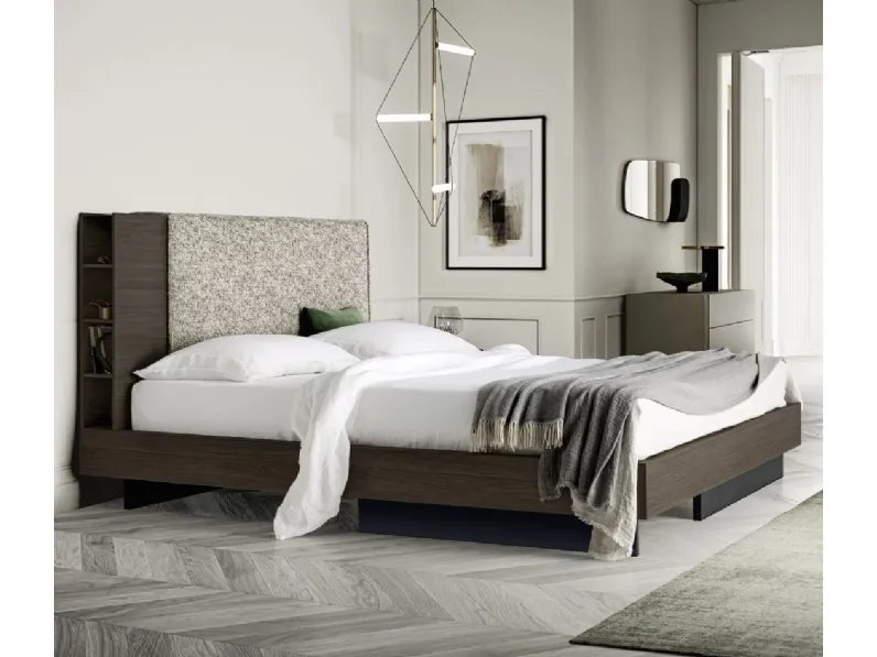 Letto in melaminico e tessuto Plinio di SantaLucia