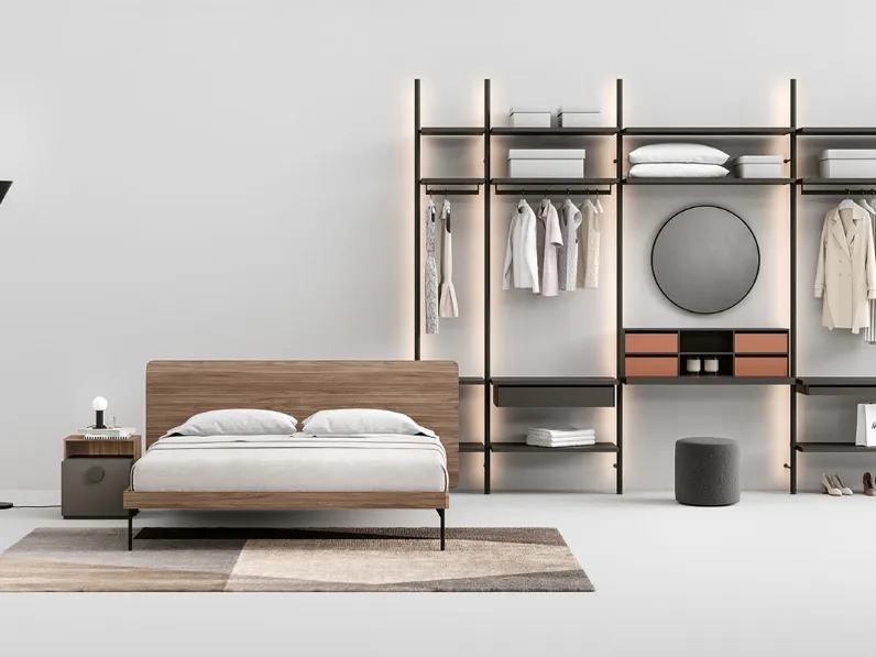 Letto in Noce Canaletto Signo di Cinquepuntozero