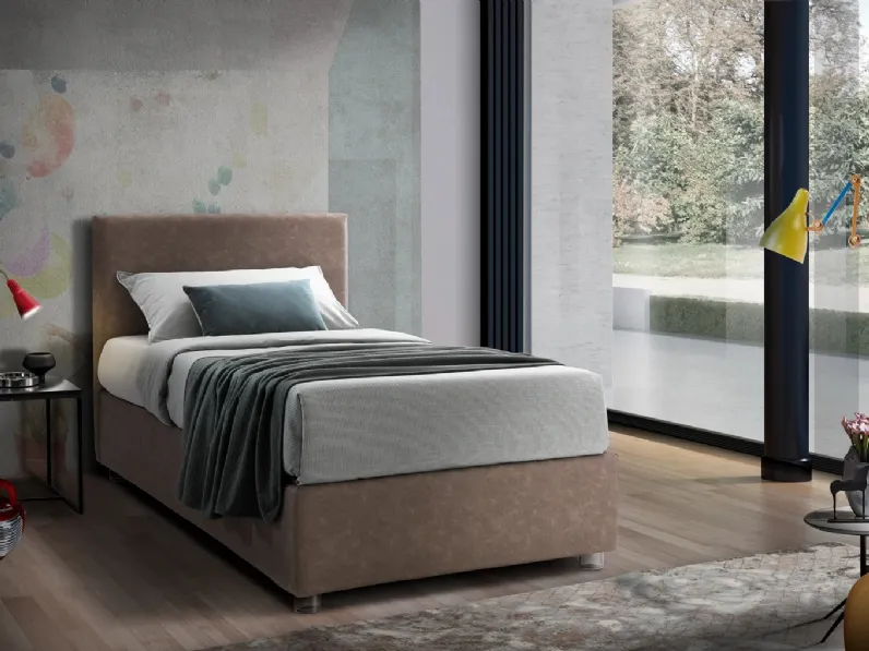 Letto singolo con testiera Stromboli di Artigianaletti