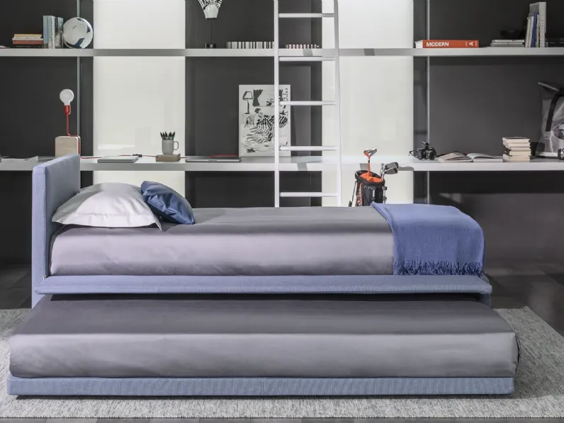 Letto singolo con letto estraibile Biss di Flou