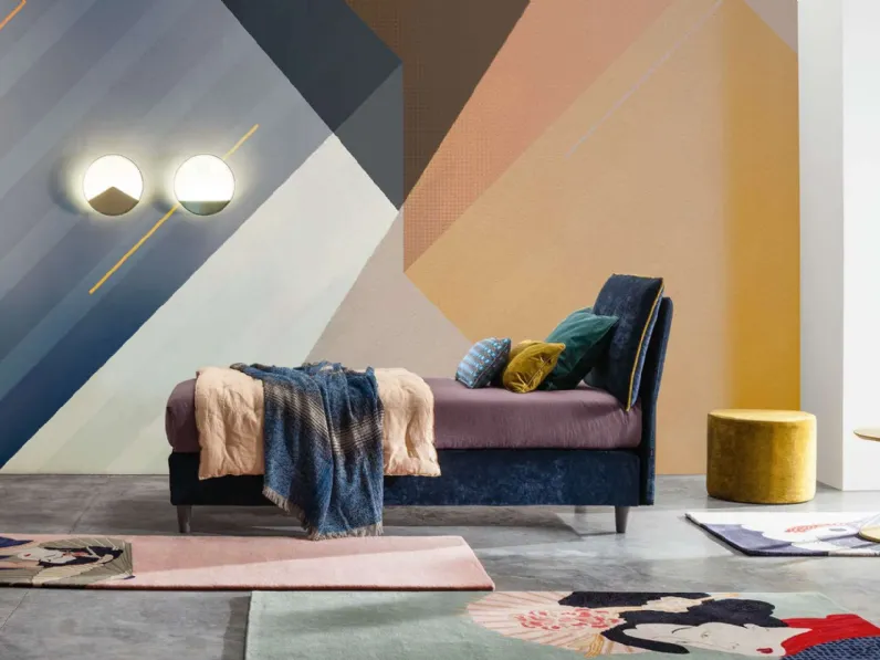 Letto Singolo in tessuto Blanca di Twils