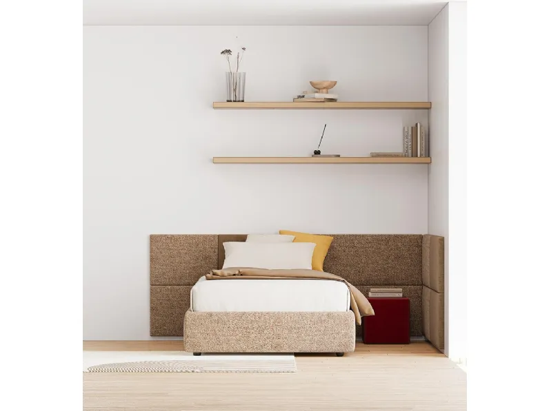 Letto singolo Boiserie Brick + Sommier di Divaletti Home