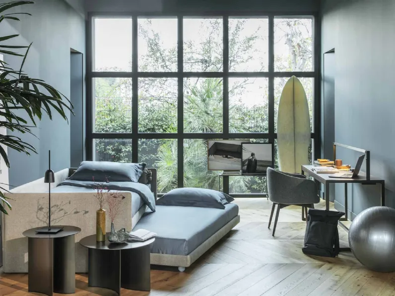 Letto singolo Duetto con letto estraibile di Flou
