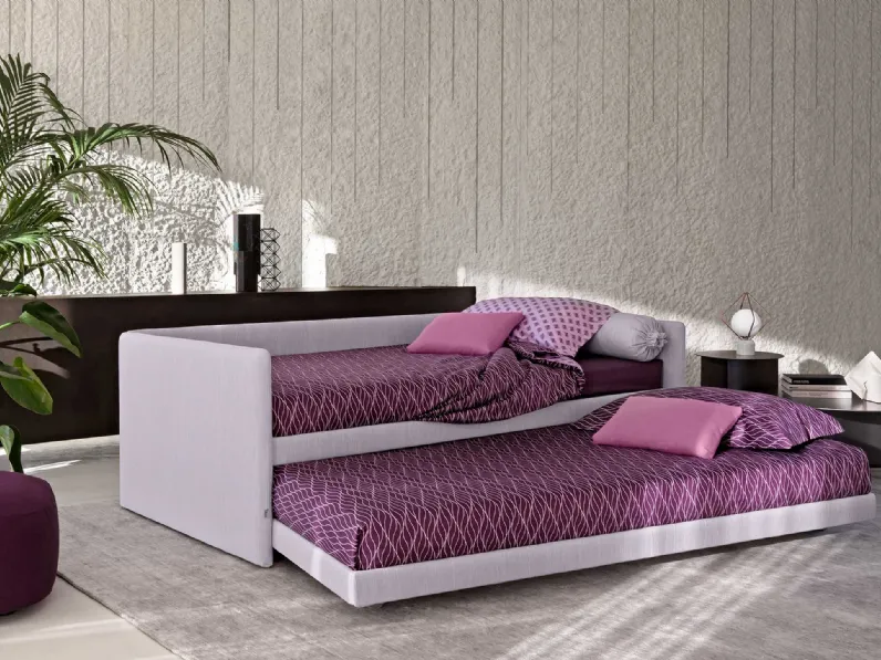 Letto singolo Duetto con letto estraibile di Flou