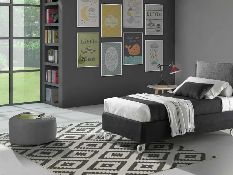 Letto singolo Feel con contenitore di Rimar