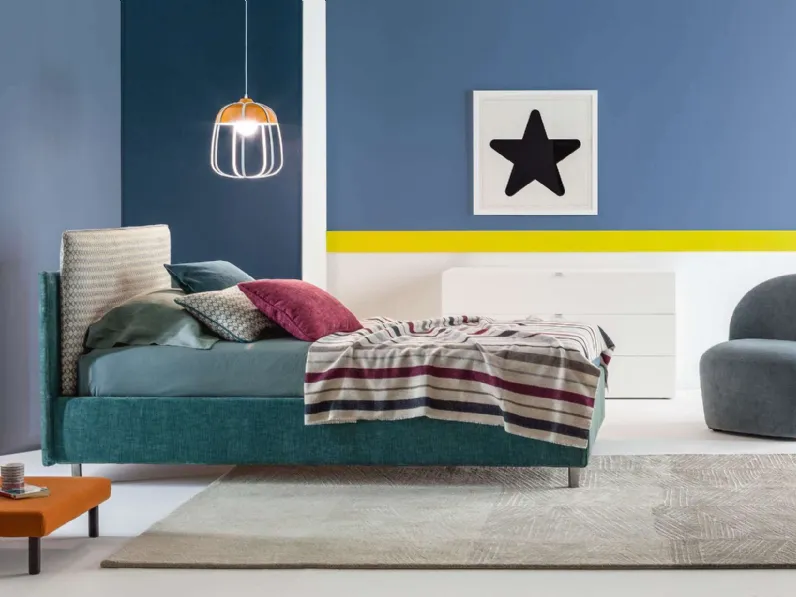 Letto Singolo in tessuto Frick di Twils