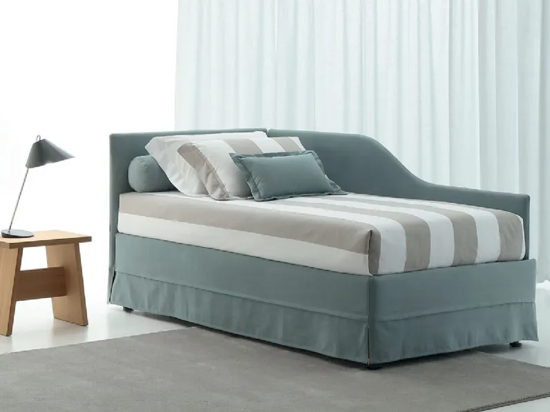 Daybed singolo in tessuto con letto estraibile e contenitore Golf 331 di Oggioni