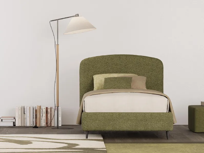 Letto singolo con testiera tonda Harry di Divaletti Home