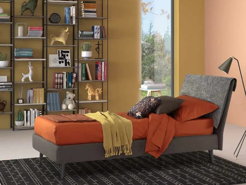 Letto singolo in tessuto Hook di Rimar