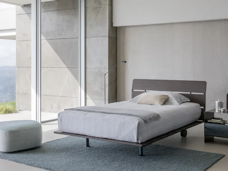 Letto singolo in legno Tadao di Flou