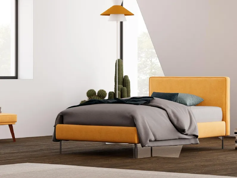 Letto singolo in pelle Teddie di Divaletti Home
