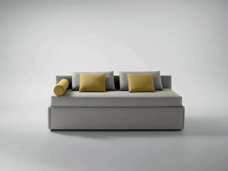 Letto singolo in tessuto imbottito Twice Centrale Basso di Bside