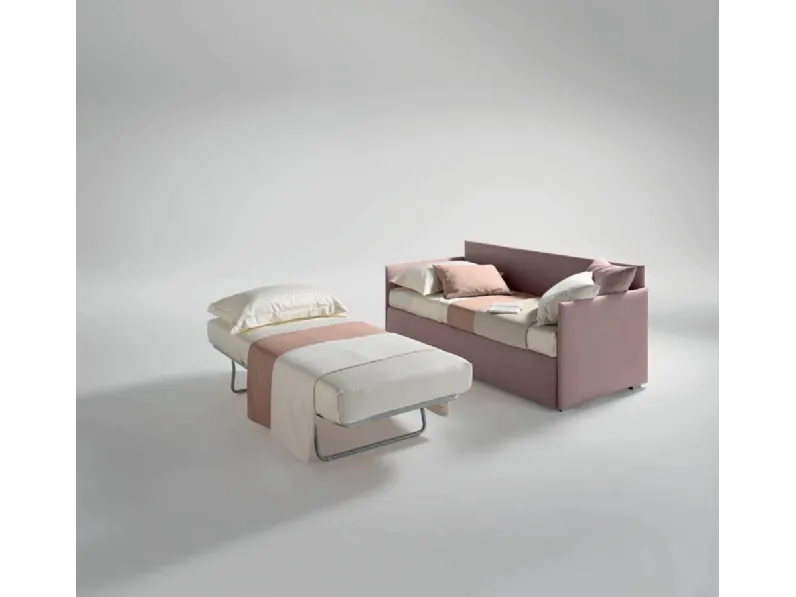 Twice Divano in tessuto imbottito con letto estraibile di Bside
