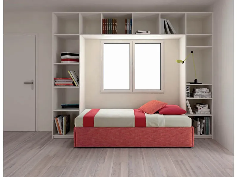 Letto moderno in tessuto Twice Sommier di Bside