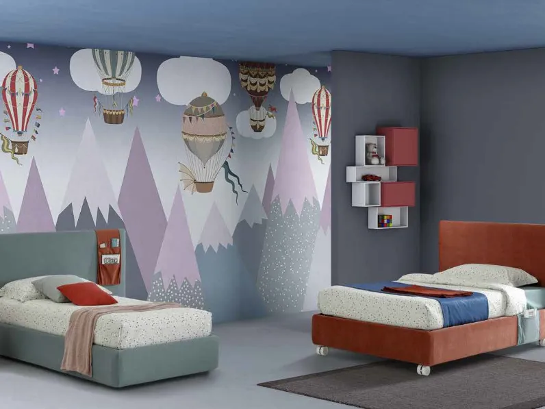 Letto singolo con box contenitore Vela di Rimar