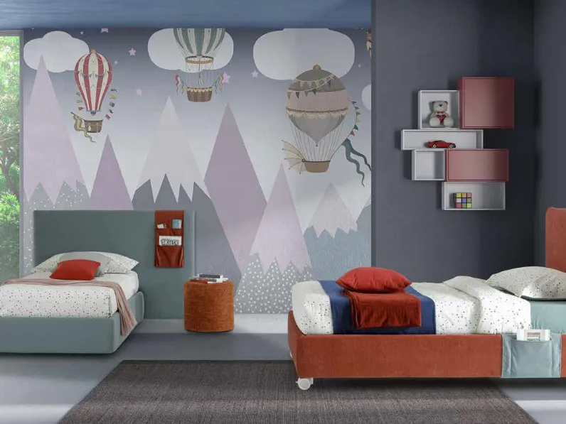 Letto singolo con box contenitore Vela di Rimar