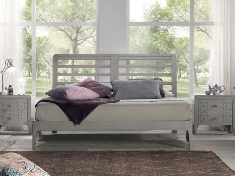 Letto Skyline FMG1075  in legno con testiera di Betamobili