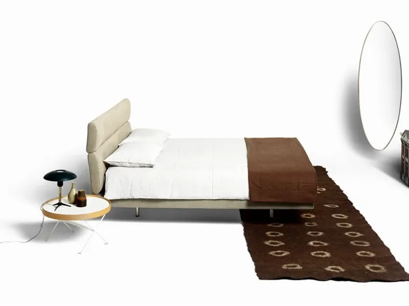 Letto matrimoniale imbottito Sleeping Car di De Padova