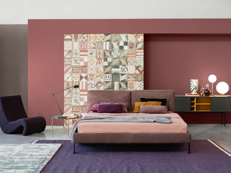 Letto Slim 018 con testiera di Flexteam