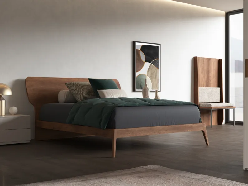 Letto matrimoniale con testiera Smile di Favero