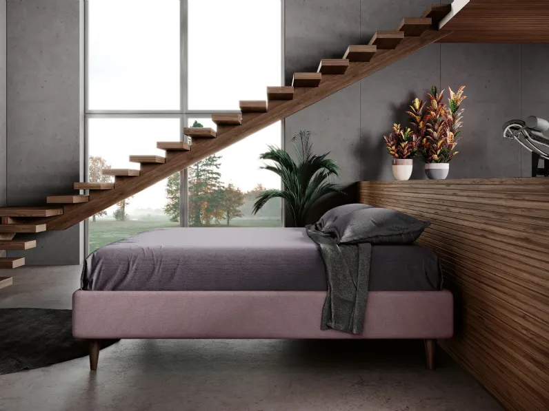 Letto matrimoniale in tessuto Sommier di Imab