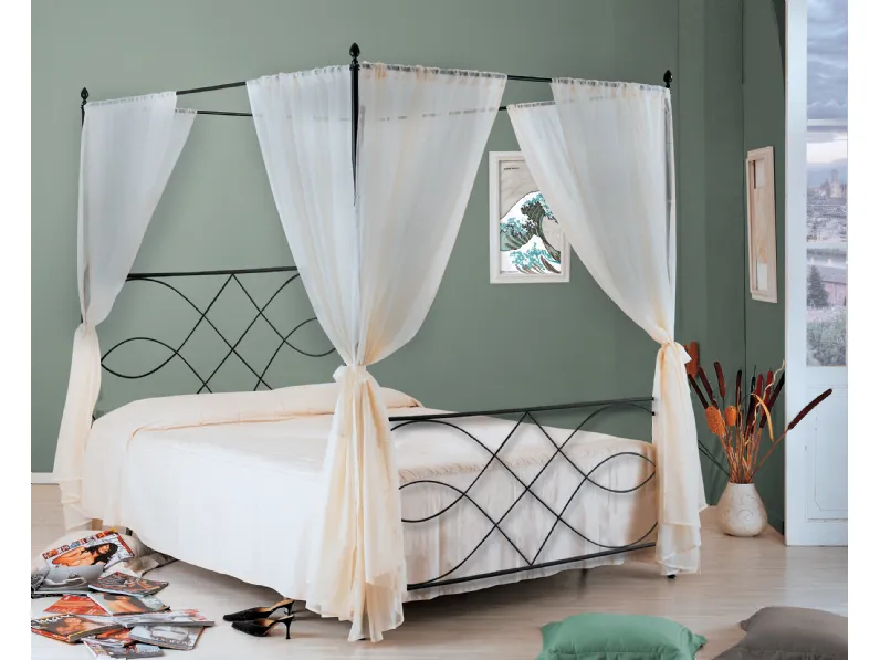 Letto Sospiro in ferro battuto con baldacchino di Florentiabed