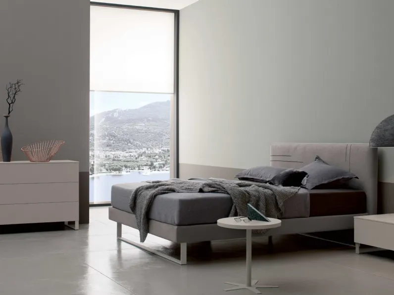 Letto in Nabuk Roger di Spagnol Mobili