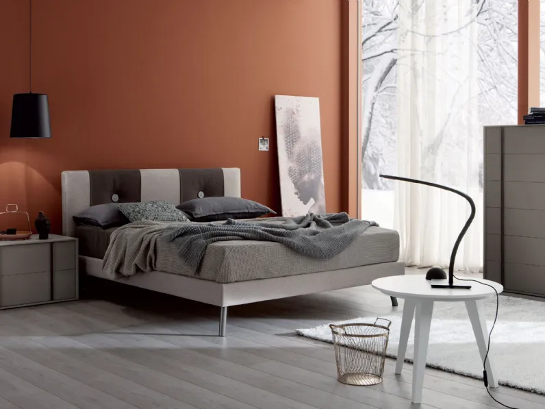 Letto imbottito Arturo di Spagnol Salotti