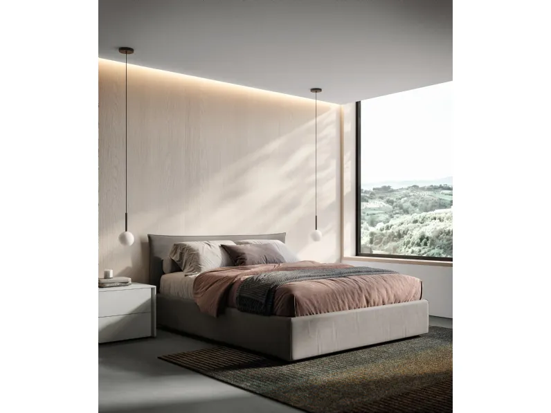 Letto in tessuto Step di Spagnol Salotti