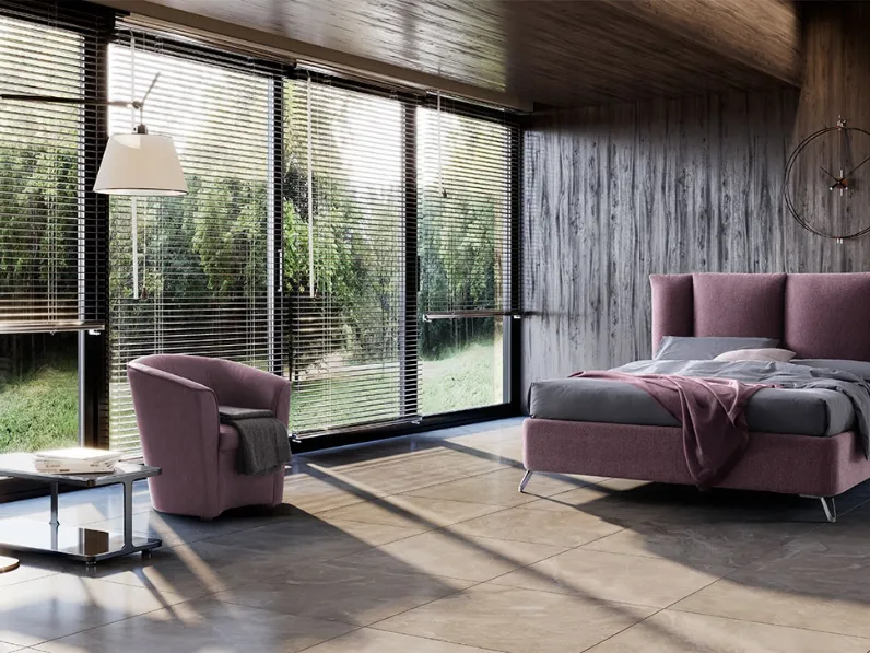 Letto Cosmo in tessuto imbottito di Stilfar Italia