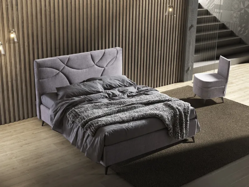 Letto matrimoniale in velluto Monica di Stilfar Italia